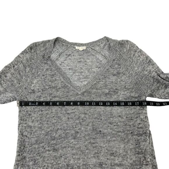 Eileen Fisher Women's Gray Lightweight Deep V-Neck Linen Knit Sweater Size S/P - Picture 10 of 12